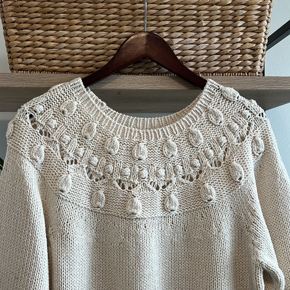 Vintage Jantzen Silk Blend Knitted By Hand Textured Sweater, M - Picture 2 of 8